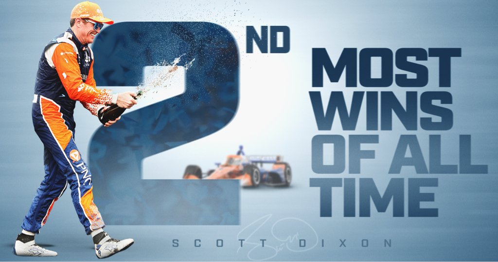 NTT INDYCAR SERIES (@indycar) on Twitter photo Record: Shattered.
<a href="/scottdixon9/">Scott Dixon</a> wins the #MusicCityGP for his 53rd career #INDYCAR win and surpasses <a href="/MarioAndretti/">Mario Andretti</a> for the 2nd most wins in series history. Record: Shattered.
<a href="/scottdixon9/">Scott Dixon</a> wins the #MusicCityGP for his 53rd career #INDYCAR win and surpasses <a href="/MarioAndretti/">Mario Andretti</a> for the 2nd most wins in series history.