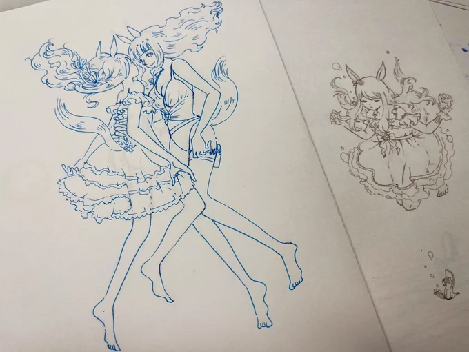 デジタルの練習です!とはいいつつ線はアナログ 
