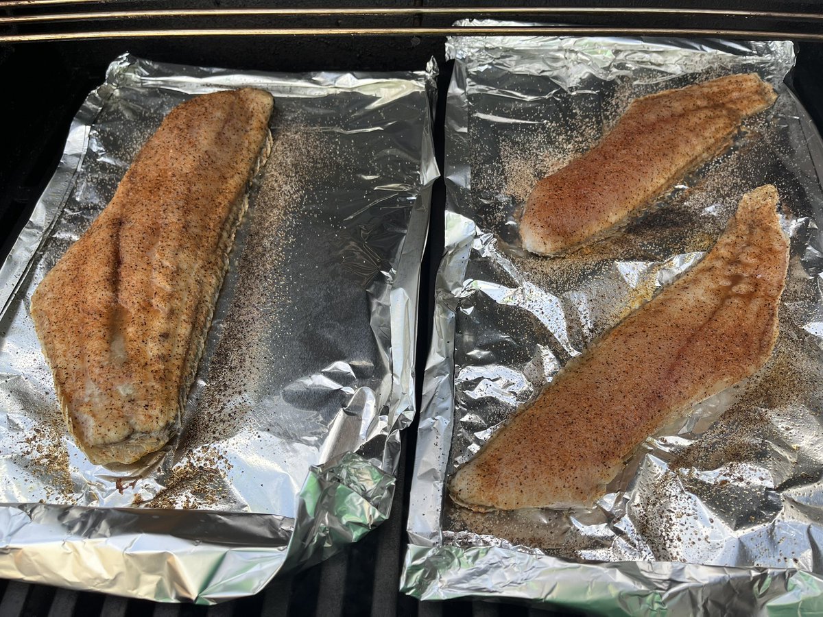 JimmyZ93's tweet photo. @TheRealDrip2Rip Redfish just went on the grill here. #SlapYoMama seasoning coupled with Tikka Masala rice and Ranch Style beans. ๐ https://t.co/qBT6kHvKzg