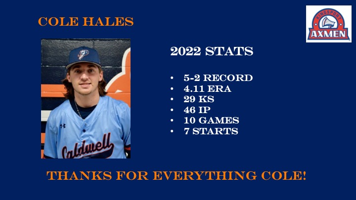 A shoutout to @Colehales07 of @CatawbaBaseball! Cole played both ways for us this year, but primarily took to the mound! He was huge for us, especially in June and early July! Thanks Cole!