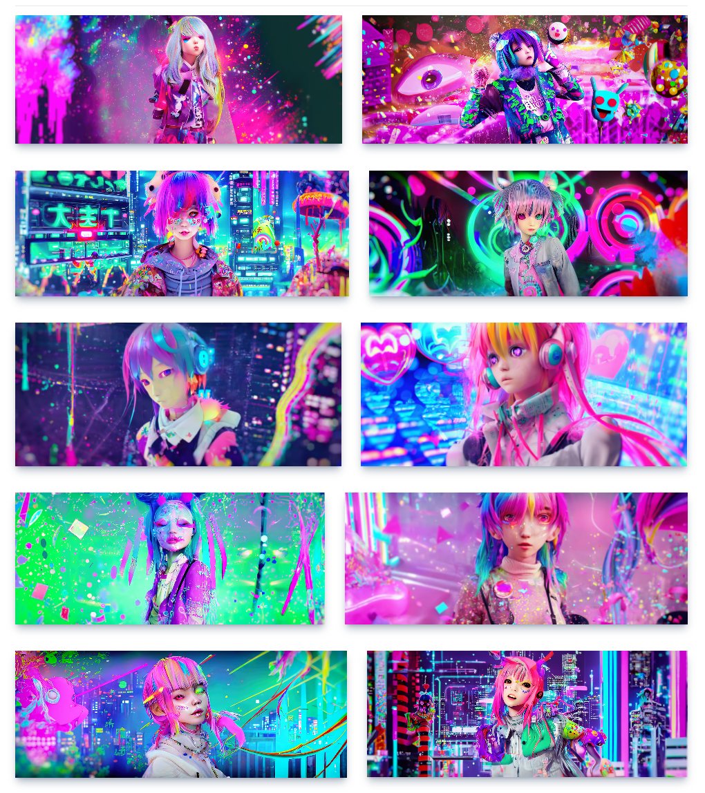 mrflosunday's tweet photo. 🔥UwU core is live! 
"UwU core series is where I combine my love for anime, pop, and vibrant colors. I want to make art that captures the essence of "kawaii and cool" I do hope these resembles that!"

created with #Stablediffusion x #Dalle2 x #Discodiffusion x #Photoshop

Link ⬇️ https://t.co/art9EyxXxB