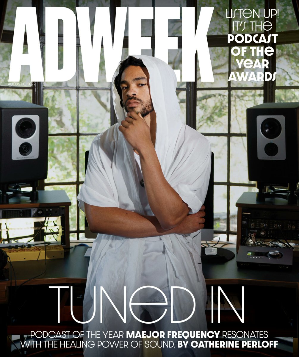 👂 NEW ISSUE 🎙 Discover the winners of Adweek's Podcast of the Year Awards (adweek.it/3w9QoJ9), including Podcast of the Year Maejor Frequency, a 10-part podcast hosted by musician and producer @Maejor and produced exclusively for @Audible. adweek.it/3bFcImH