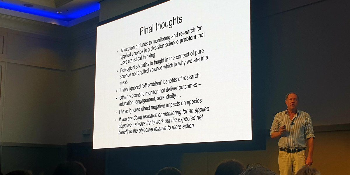 sarah_ugalde's tweet photo. Opening plenary of Australian #Marine Science Assoc., Hugh Possingham, on the point of monitoring and research. Who was taught decision science in undergrad? Noone? Well we should have been.. 👏👏 @HugePossum #AMSA2022 #marinescience #STEM #sciencetwitter https://t.co/HfjY1BLVGI