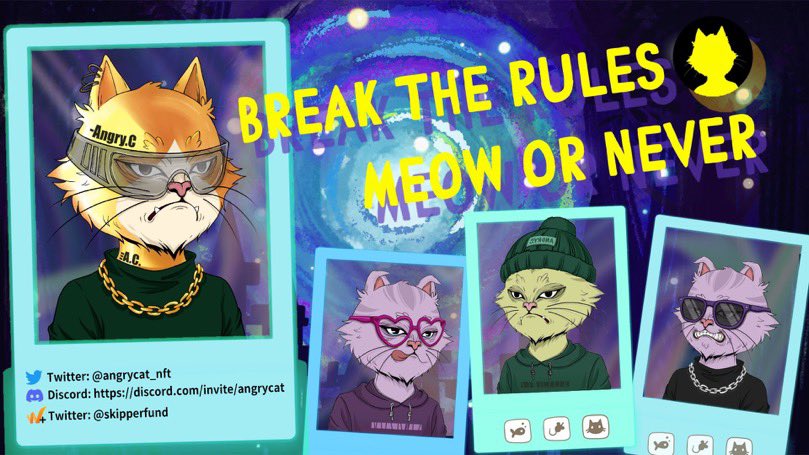 我的两个好哥们@skipperfund 和<a href="/Chris_Defi/">匿名博士</a> 做的生气猫nft，free mint哦！
想拥有一只当下最火爆的生气猫NFT吗？

4x 白名单抽奖

1-点赞、转推、同时@ 3个好友
2-关注<a href="/angrycat_nft/">Angry Cat</a> and <a href="/CryptosLaowai/">LOVE BVT DREAD</a>  
3-加入生气猫官方DC：discord.gg/angrycat

#NFT #FreeMint #Giveaway #AngryCat