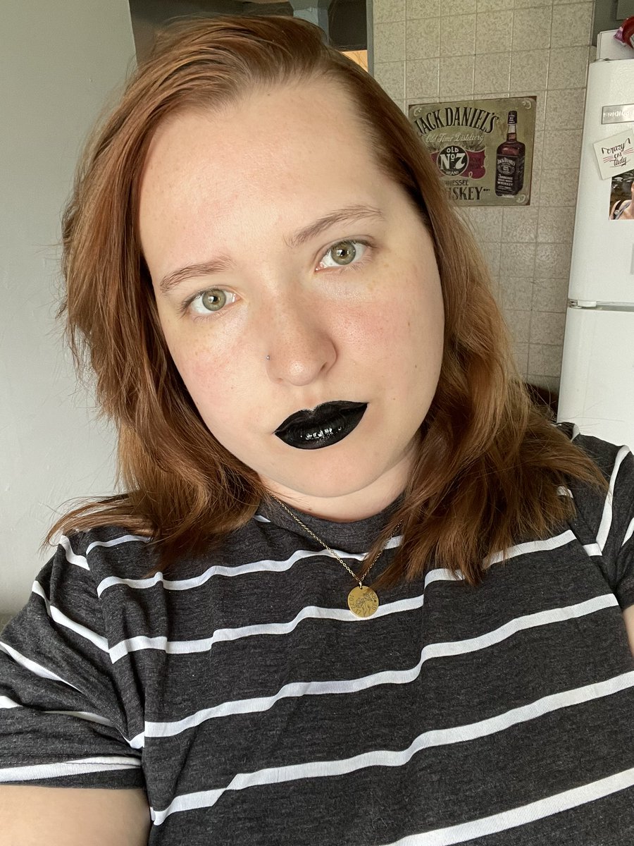 gracey_yonko's tweet photo. Definitely loving the black lipstick. Gonna wear it for Metallica next weekend 😊 https://t.co/BE7yD8AEBN