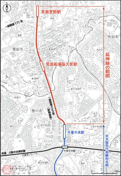 萱野の方まで延伸して、二駅増えるのか・・・あの辺り、微妙に鉄道通ってなかったが、これを機会に再開発が進むかもなぁ。 