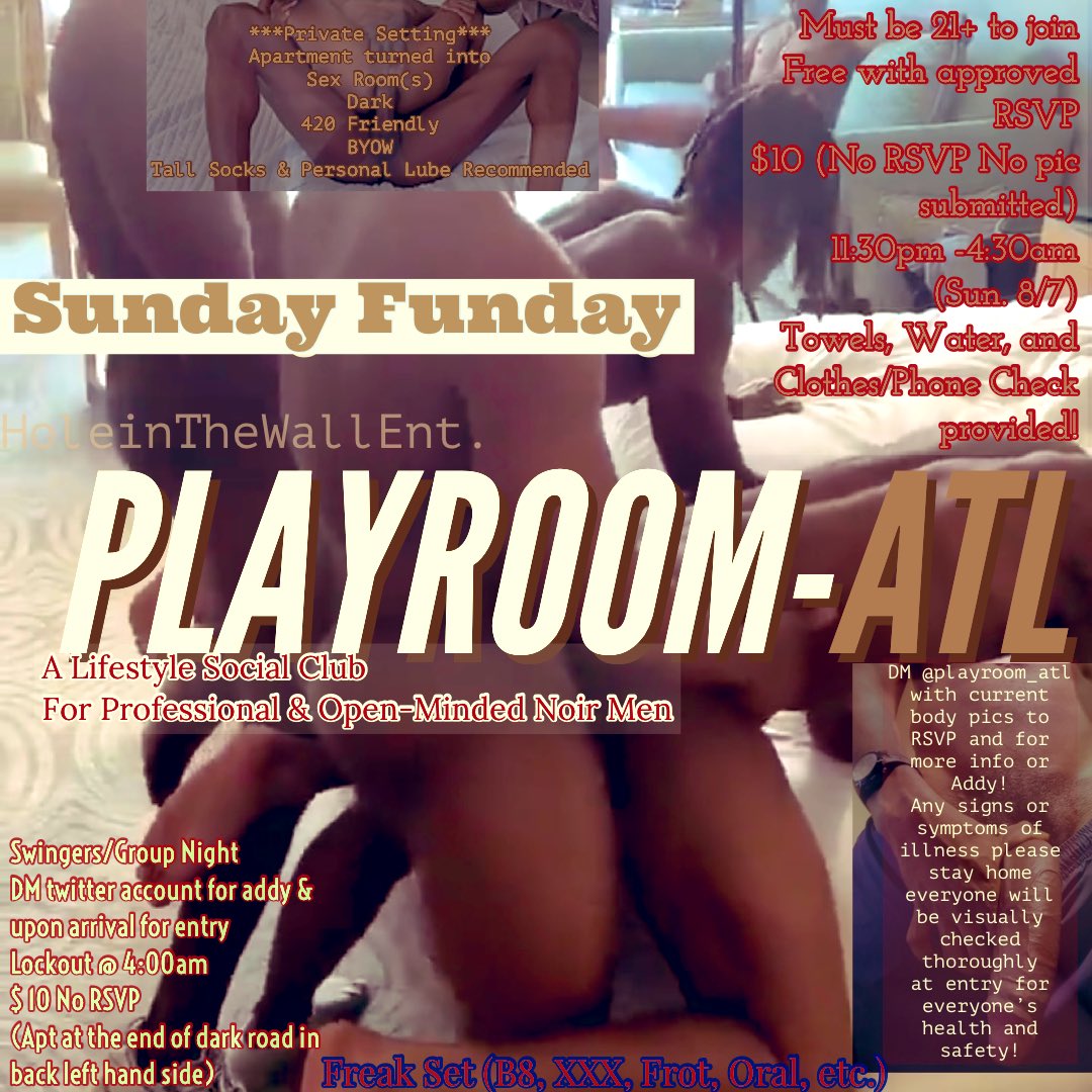 PLAYROOM_ATL's tweet photo. The Reemergence of the @PLAYROOM_ATL inbox, like, retweet and share if your trying to attend tonight’s event! You asked we delivered 😈🥵 READ! READ! READ! #atlfreaks #atltop #atlvers #atldl #atlbi #atlbottom #atlgay https://t.co/LYoA5tNMKP