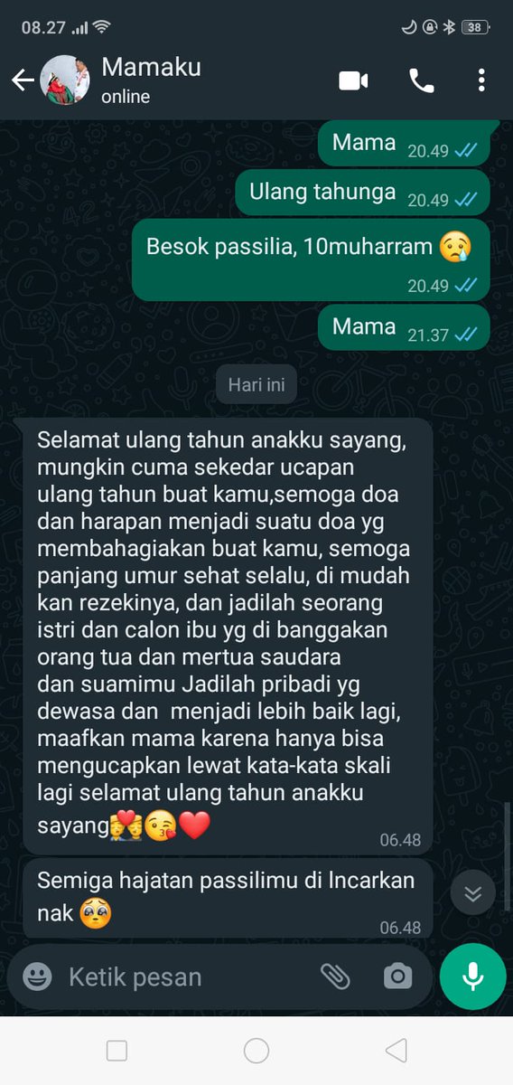26 tahun🤰🏻 sehat bahagia berkah selamat dunia akhirat. Semoga tidak jadi ibu yg cengeng :"(