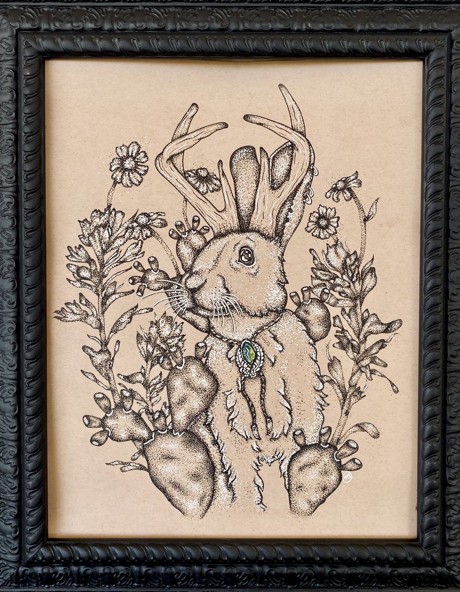 Let’s see if this year’s piece, for the TX State Fair art competition, will bring home another blue ribbon! Done completely in fine point markers and white gel pens🐇🖌🎨