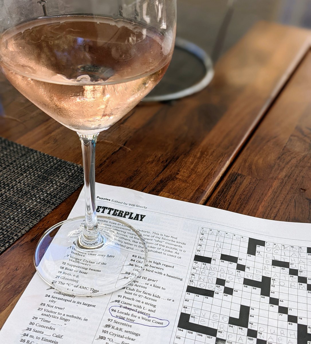 Rina Reads (@rinareads) on Twitter photo TFW you are in wine country and the Sunday #NYTXW is on point... 
(96-across: Locale for a West Coast wine tour) TFW you are in wine country and the Sunday #NYTXW is on point... 
(96-across: Locale for a West Coast wine tour)
