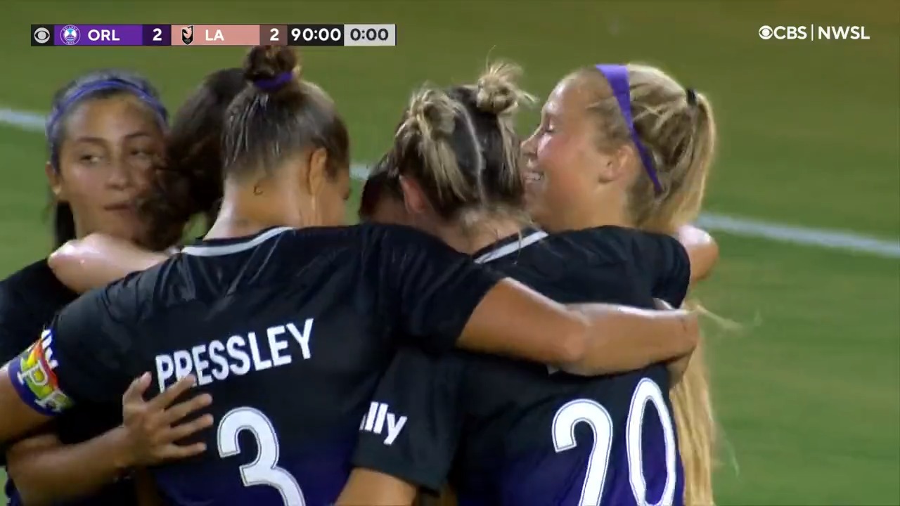 Not so fast! @ORLPride equalize in the 90th!”