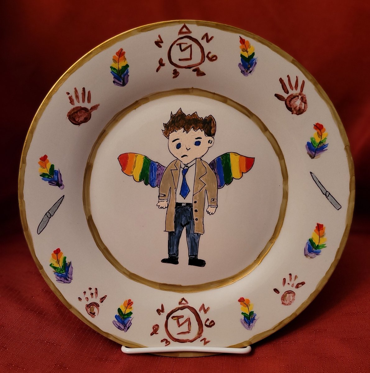 bunnymcbunn's tweet photo. @GISH #Item18 #GISH2022 #CastielPlate https://t.co/zGOSF11MeK