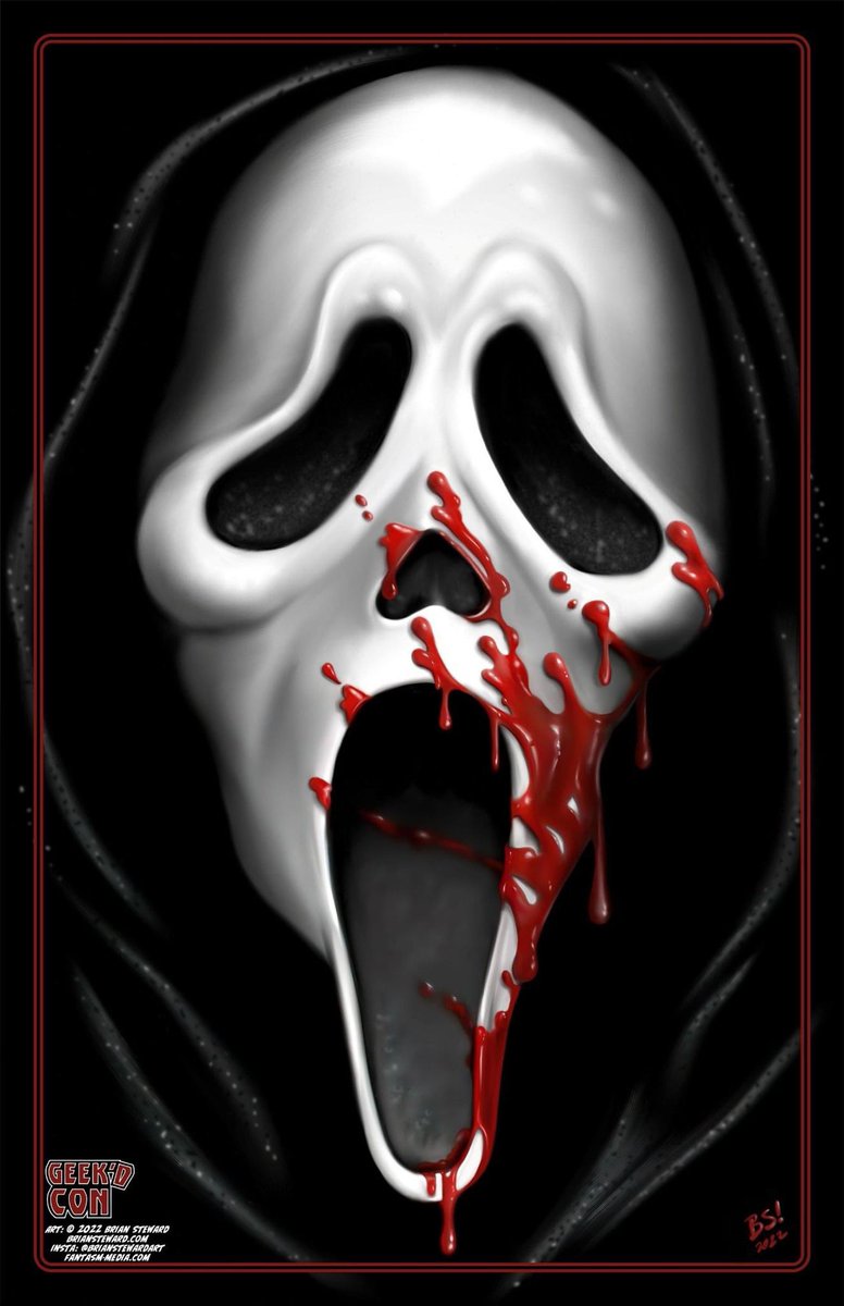 Brian Steward (@brianstewardart) on Twitter photo Painting again. <a href="/GeekdCon/">Geek'd Con</a> will have this #scream print available in 2 weeks. Come grab one #wescraven #ghostface #horror #comiccon Painting again. <a href="/GeekdCon/">Geek'd Con</a> will have this #scream print available in 2 weeks. Come grab one #wescraven #ghostface #horror #comiccon