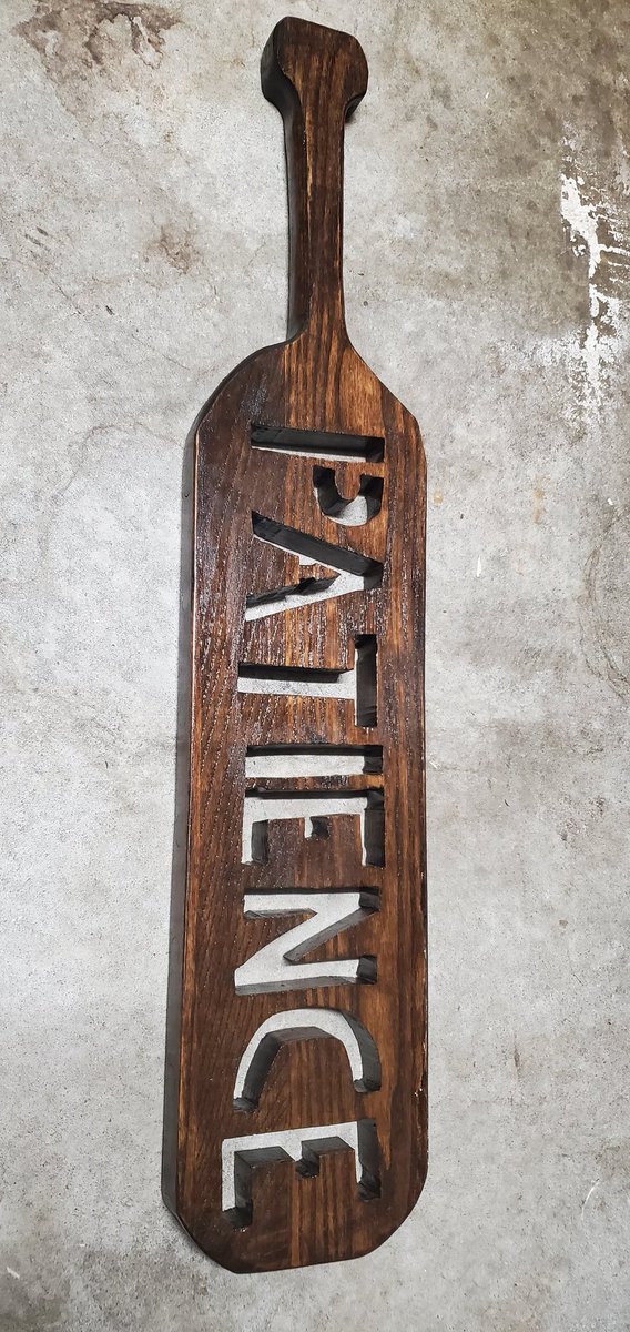 mumbledorf's tweet photo. Started my woodworking journey with this gift for my wife.

When she asks the Lord for patience, my kids hand her this and run laughing for the hills.

#woodworking https://t.co/dcGIzVVCrC