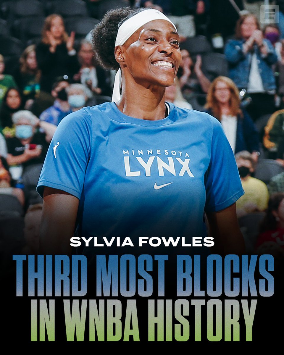 718 career blocks for @SylviaFowles and she's not done yet 😤 @minnesotalynx | @WNBA