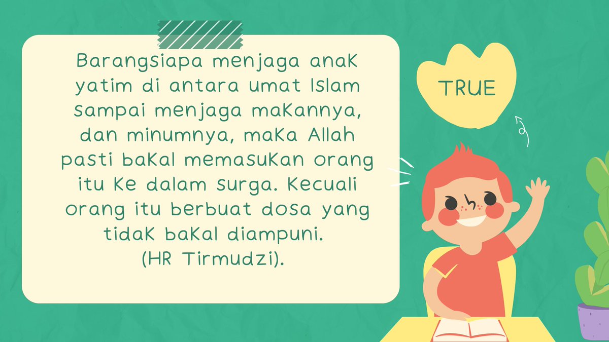 Hadist ini juga menjadi pengingat bagi kita dan kesempatan bagi kita untuk meraih surgaNya yang luar biasa indah.... #MuliakanYatim