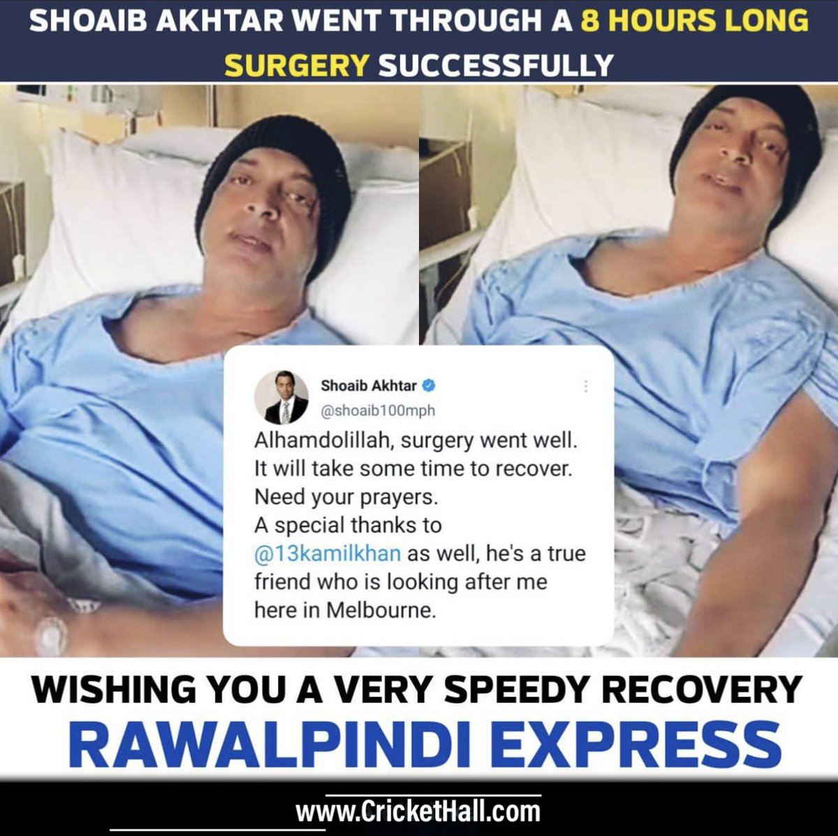 Looking forward to seeing you getting back on you feet - Champ!