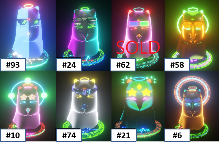 Ghostly_Kittens's tweet photo. Ghostly Kitten NFTs are cute, unique, glow-tastic, 3D and very affordable at .006 polygon😻

(Buy any kitten and get a FREE custom kitten OR circular pfp!)       🔥😻🔥

*👇 are my unsold nfts* Adopt one today!
#nft #nfts #nftart #nftcommunity #nftartist
https://t.co/geRe2EJojq https://t.co/hwn3yv0ZPV