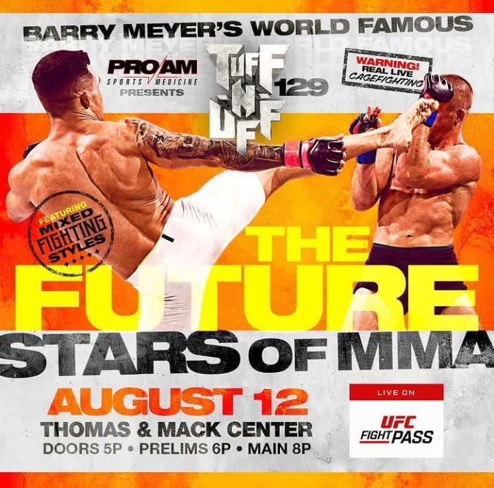 AnyAction_'s tweet photo. If any of my followers are based in Vegas and want to go to the Tuff N Uff fights hit me up! Super pumped for this card. A good amount of Vegas guys throwing down #TuffNUff129 #UFCVegas60 https://t.co/lAjU2SLnec