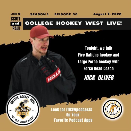 podbean.com/media/share/pb… Big thank you to <a href="/FargoForce/">Fargo Force</a> Head Coach Nick Oliver for joining <a href="/StrandeScott/">Scott Strande</a> and <a href="/pfh1964/">Paul Hornstein</a> to talk <a href="/USHL/">USHL</a> <a href="/NCAAIceHockey/">NCAA Ice Hockey</a> and <a href="/usahockey/">USA Hockey</a> Five Nations hockey tonight! The entire episode is online NOW!