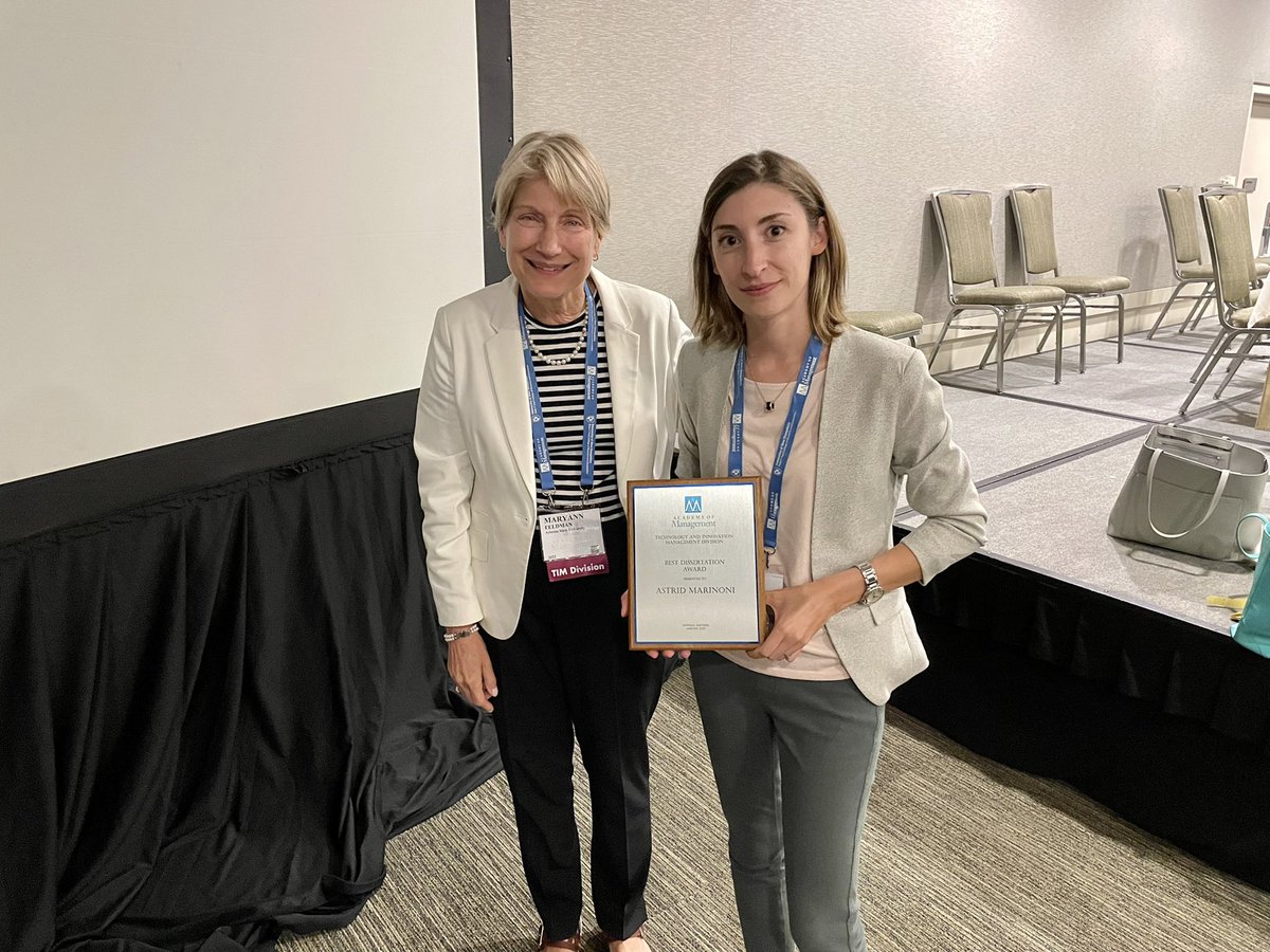 AOM TIM Division (@aom_tim) on Twitter photo Congratulations to our two <a href="/AOM_TIM/">AOM TIM Division</a> Best Dissertation Award winners: <a href="/aldonakap/">Aldona Kapacinskaite</a> (<a href="/Unibocconi/">Università Bocconi</a>) and <a href="/Astrid_Marinoni/">Astrid Marinoni</a> (<a href="/GeorgiaTech/">Georgia Tech</a>). Very well done! 👏 Congratulations to our two <a href="/AOM_TIM/">AOM TIM Division</a> Best Dissertation Award winners: <a href="/aldonakap/">Aldona Kapacinskaite</a> (<a href="/Unibocconi/">Università Bocconi</a>) and <a href="/Astrid_Marinoni/">Astrid Marinoni</a> (<a href="/GeorgiaTech/">Georgia Tech</a>). Very well done! 👏
