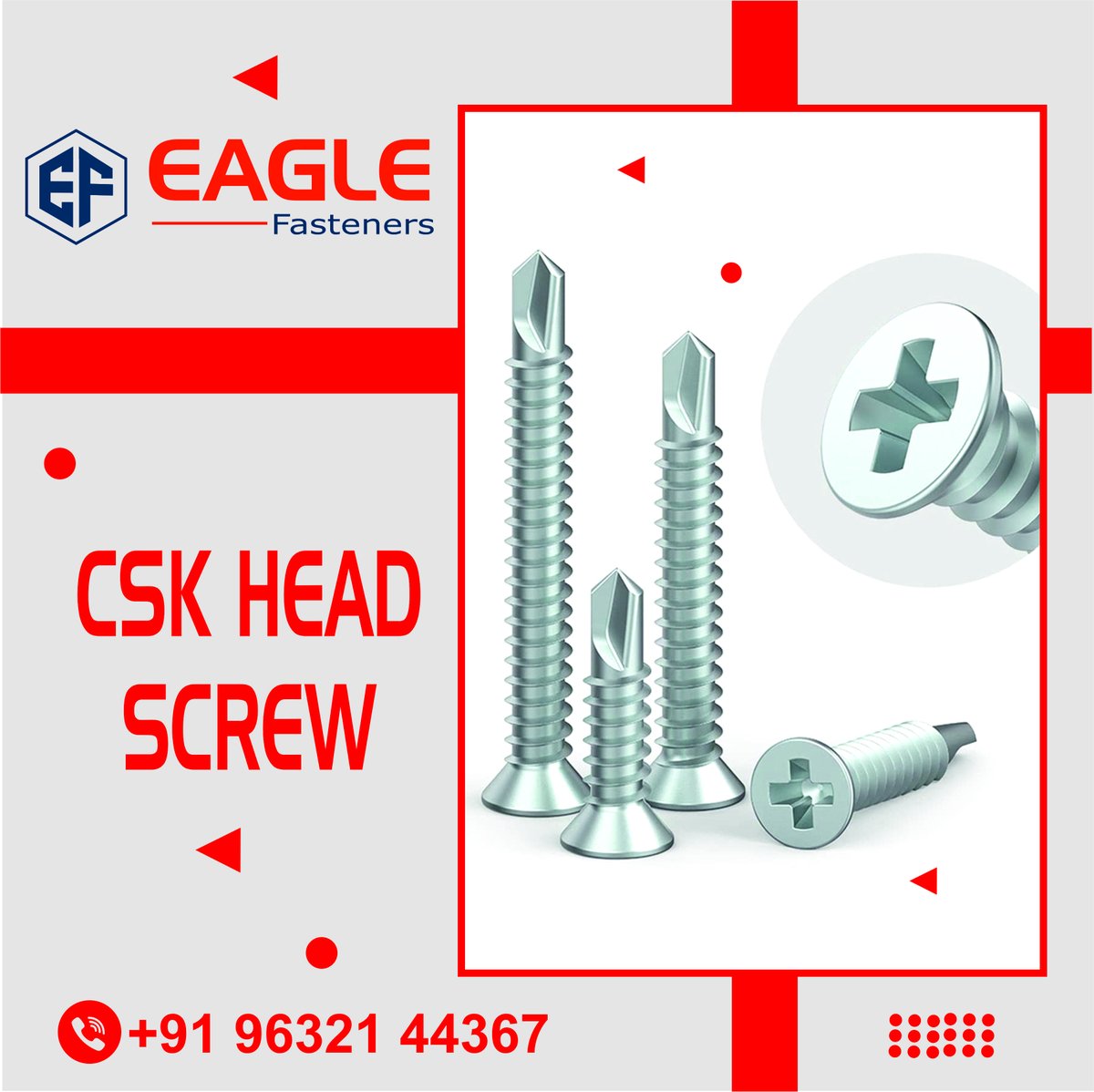 Get the best quality of CSK Head screw from Eagle Fasteners
what app: wa.me/c/919632144367
#eaglefasteners #eagleupvchardware #Product #highquality #csk #siliconsealent #door #window #Framefixingscrew #nylon #quality #upvc #doorsandwindow #Screw #fasteners #stock #ready