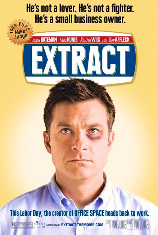 TheRegalReview's tweet photo. Tonight for SILLY SUNDAY we’re taking a look at…

EXTRACT (2009)
Written and directed by Mike Judge

A very underrated work comedy that makes me laugh just a little harder than #Idiocracy. Also one of Ben Affleck’s finest cameos. #Extract #MikeJudge #movies #comedy #sillysunday https://t.co/fX86jFZdwT