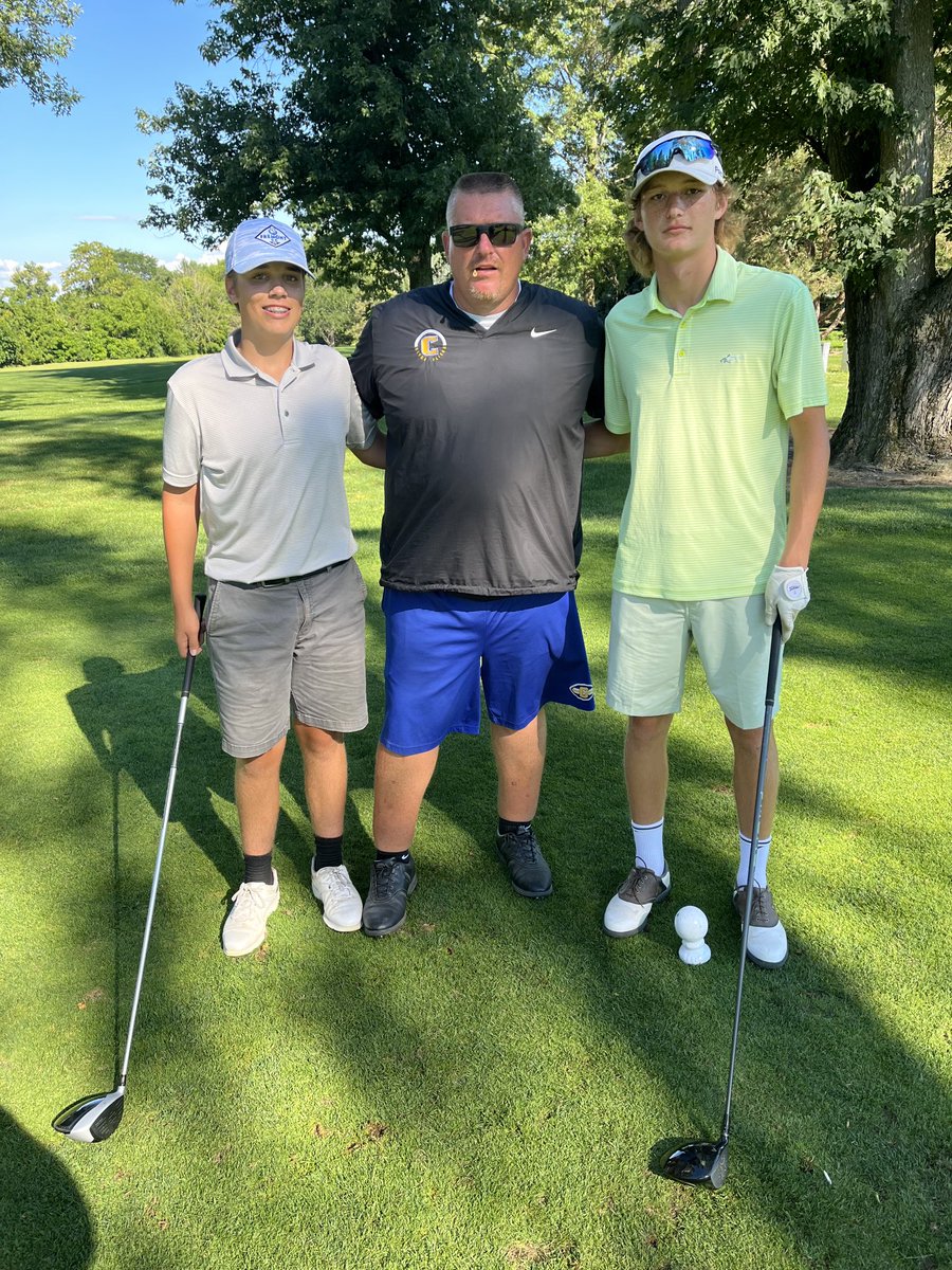 Enjoyed a round of golf with our top two golfers. Good luck as you begin your season tomorrow hosting the Ralph Hohenstein Classic. Make the most of your opportunities.