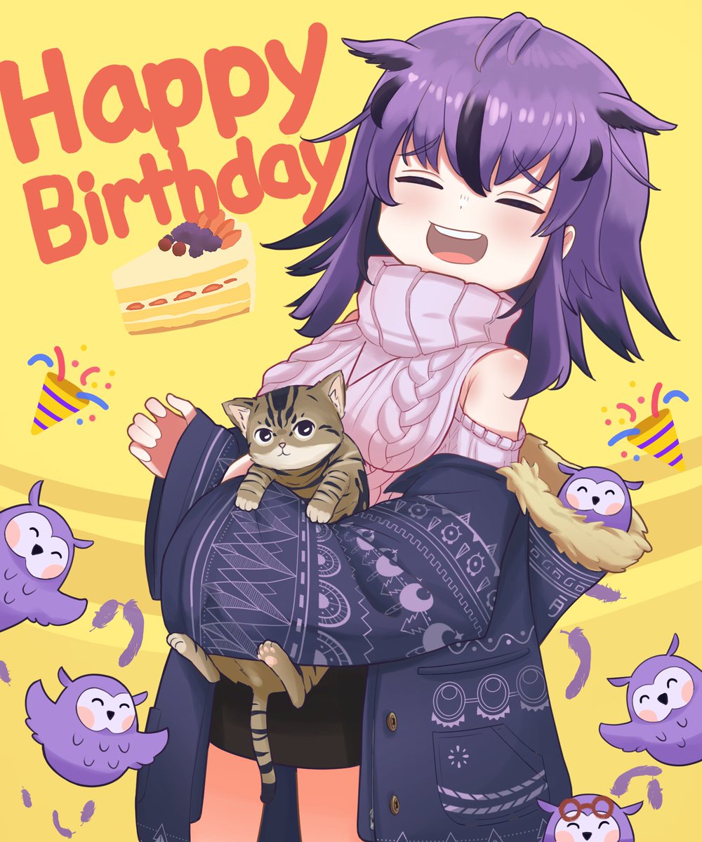 お誕生日おめでとうございますー!🎉🎉🎉🥳
#おっちょ生誕祭2022 🦉💜 