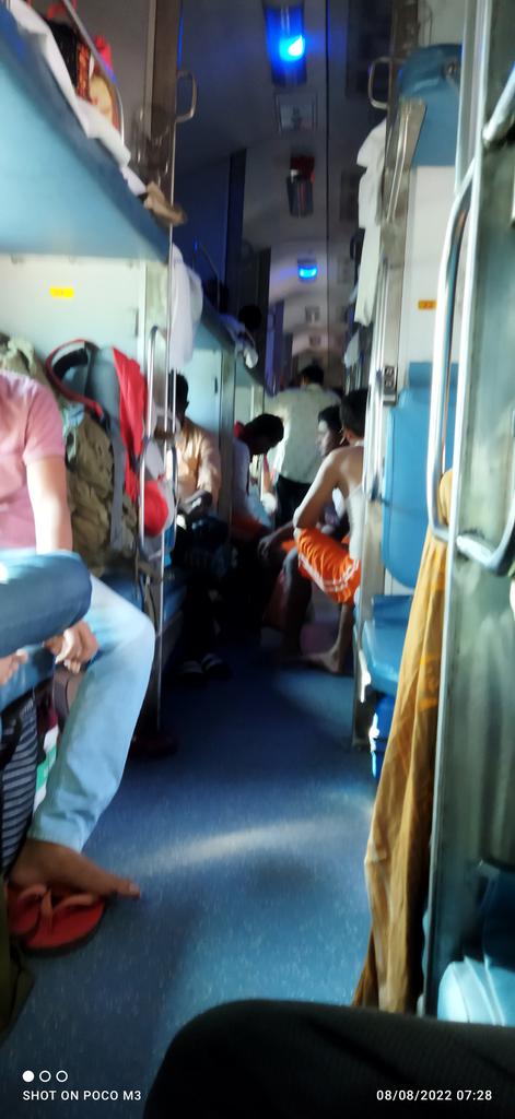 13152 Jammu Twabwi Express
This passenger has no tickets . 
There was no TTE
No RPF. 
What was Safty