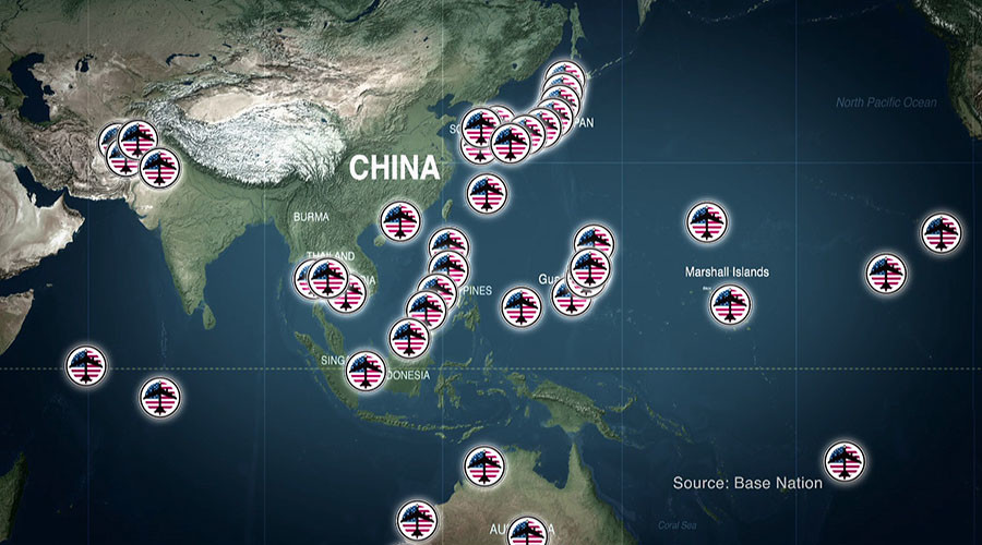 Now it's a good time to review this image of US military bases in the world.
Who is encircling whom?