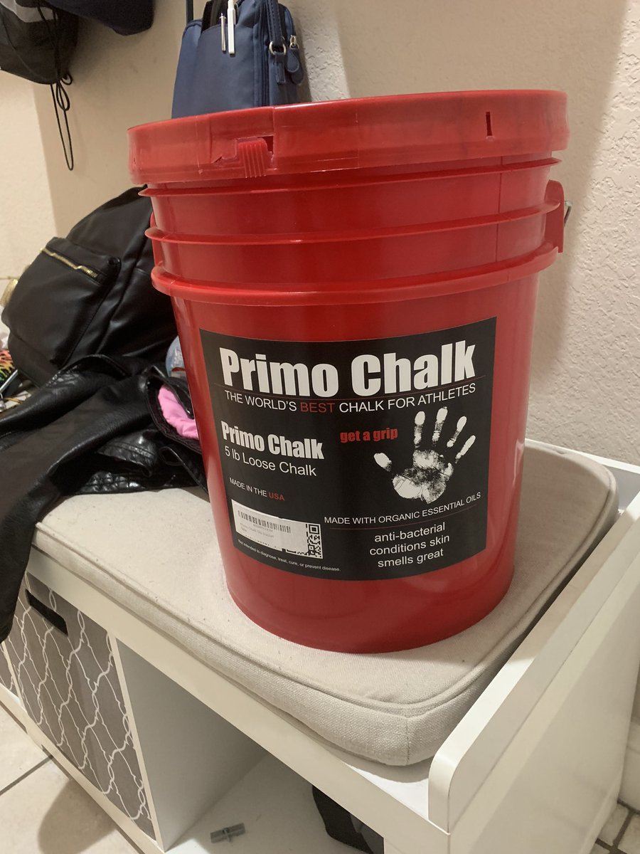 Got Chalk???  Wonder how long this will last??  Because everyone needs a 5lbs. bucket of chalk.  #freakfactory