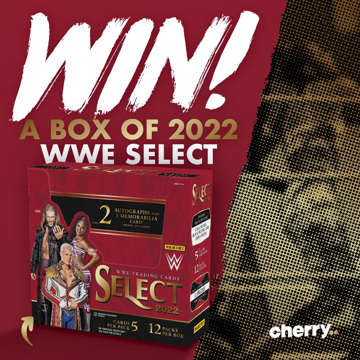 cherrycollect's tweet image. Giveaway! To celebrate the release of debut Panini WWE Select we're giving away a box!

To enter:
1 - comment your fav wrestler,
2 - RT this post and
3 - make sure you're following Cherry on twitter!

Winner announced Monday, 15 August 🍒

#thehobby @WrestlingTradi2