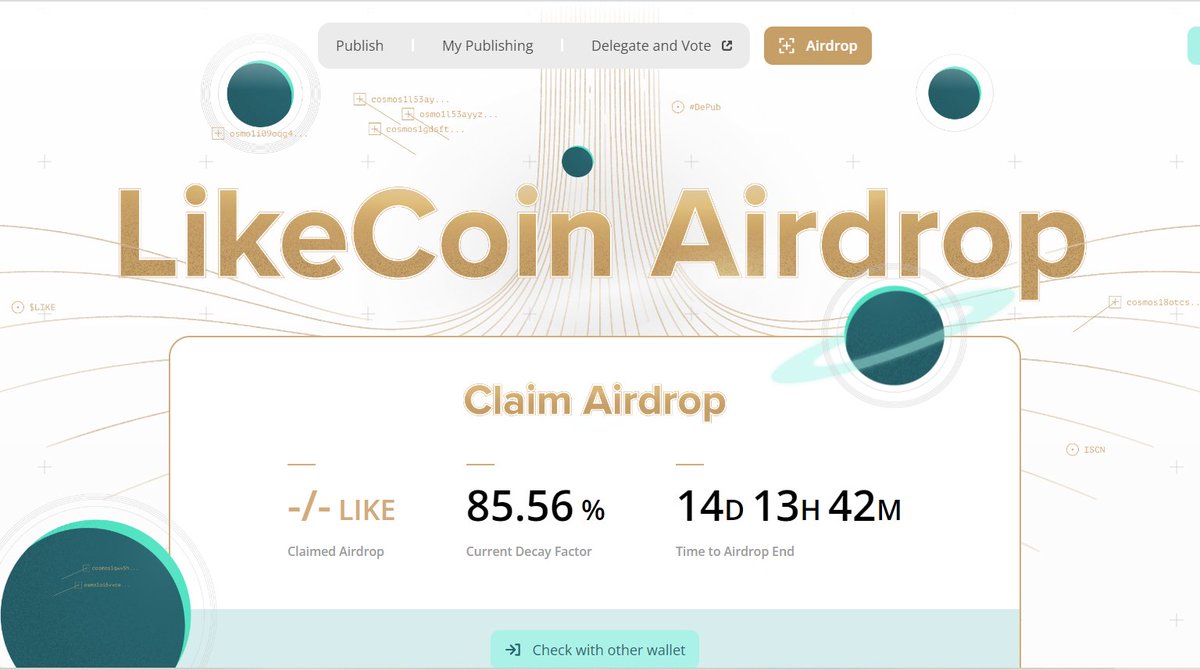 FrauBelz's tweet photo. Folks you have 14 days left if you haven't claimed your $LIKE coin airdrop yet. 

Claim here; https://t.co/tZ1UQKnaKS

To those unaware, @likecoin has a working product &amp; is called @depubspace (Decentralized Publishing).

#DYOR https://t.co/aOsYoQkWAl