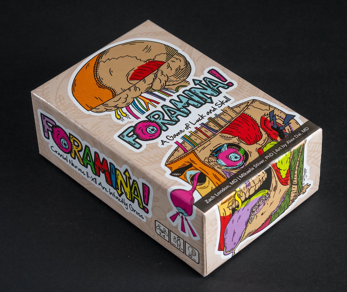 Zach London (@zach_london) on Twitter photo The wait is over.
We are honored to announce the release of Foramina!
A fast-paced tabletop game that celebrates cranial nerves and the magical little holes through which they travel.
👉ForaminaGame.com👈
Co-author: <a href="/MikaelaStiver/">Mikaela Stiver, PhD</a>
Art: <a href="/alexludai/">Alex Dai, MD, MPH</a>
Please share!
1/💀 The wait is over.
We are honored to announce the release of Foramina!
A fast-paced tabletop game that celebrates cranial nerves and the magical little holes through which they travel.
👉ForaminaGame.com👈
Co-author: <a href="/MikaelaStiver/">Mikaela Stiver, PhD</a>
Art: <a href="/alexludai/">Alex Dai, MD, MPH</a>
Please share!
1/💀