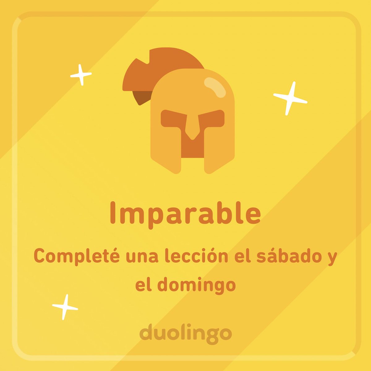 ¡Obtuve un nuevo logro en Duolingo! Es gratis, divertido y efectivo para aprender idiomas.