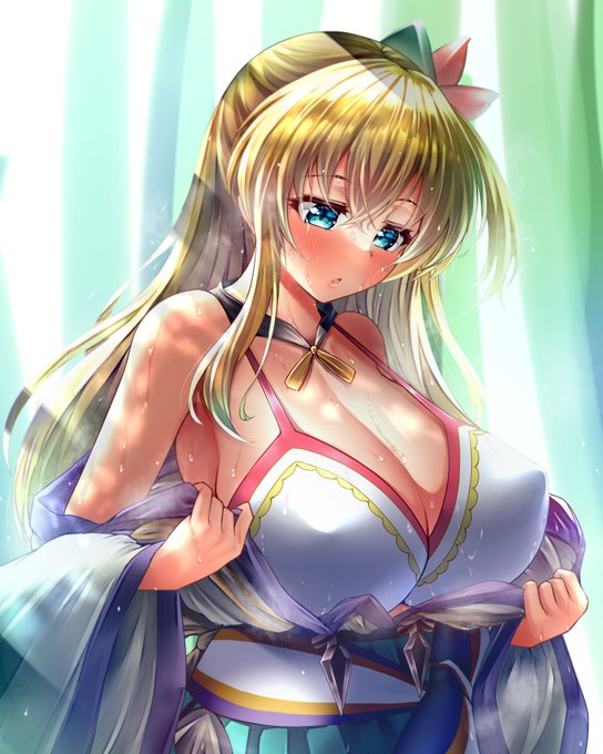 大きなスイカバフ(永続・消去不可)に耐えられずにだらしなく涼むミリンちゃん 