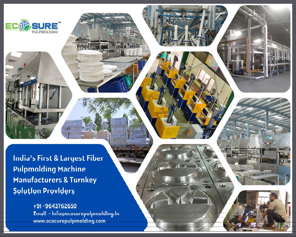 Ecosure11's tweet image. First Indian Company offer Sustainable Alternative to Single - Use Plastics
🌾🌾🌾♻️♻️♻️♻️

Ecosure Pulpmolding is India's First &amp;amp; Largest Solution Provider for Fiber  Pulp Molded Products 🌱🌱🌱🌱🌱

#Biodegradable #Compostable #ecofrindly #tablewaremachine #pulpmolding