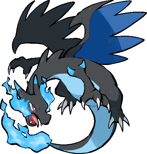 no humans pokemon (creature) blue fire fire open mouth claws solo  illustration images