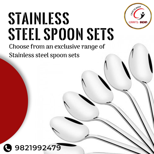 CraftsIndia1's tweet image. Shop stainless steel #spoon on Crafts India and get Flatware to eat and enjoy your daily meals. They are available in different sets and designs.
Call us at 9821992479 for wholesale queries.
#spoonset #StainlessSteelSpoon #manufacturer