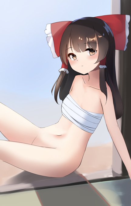 暑いと脱ぎ癖が出ちゃう霊夢さん,というのを描きたかったんだけど多分没 