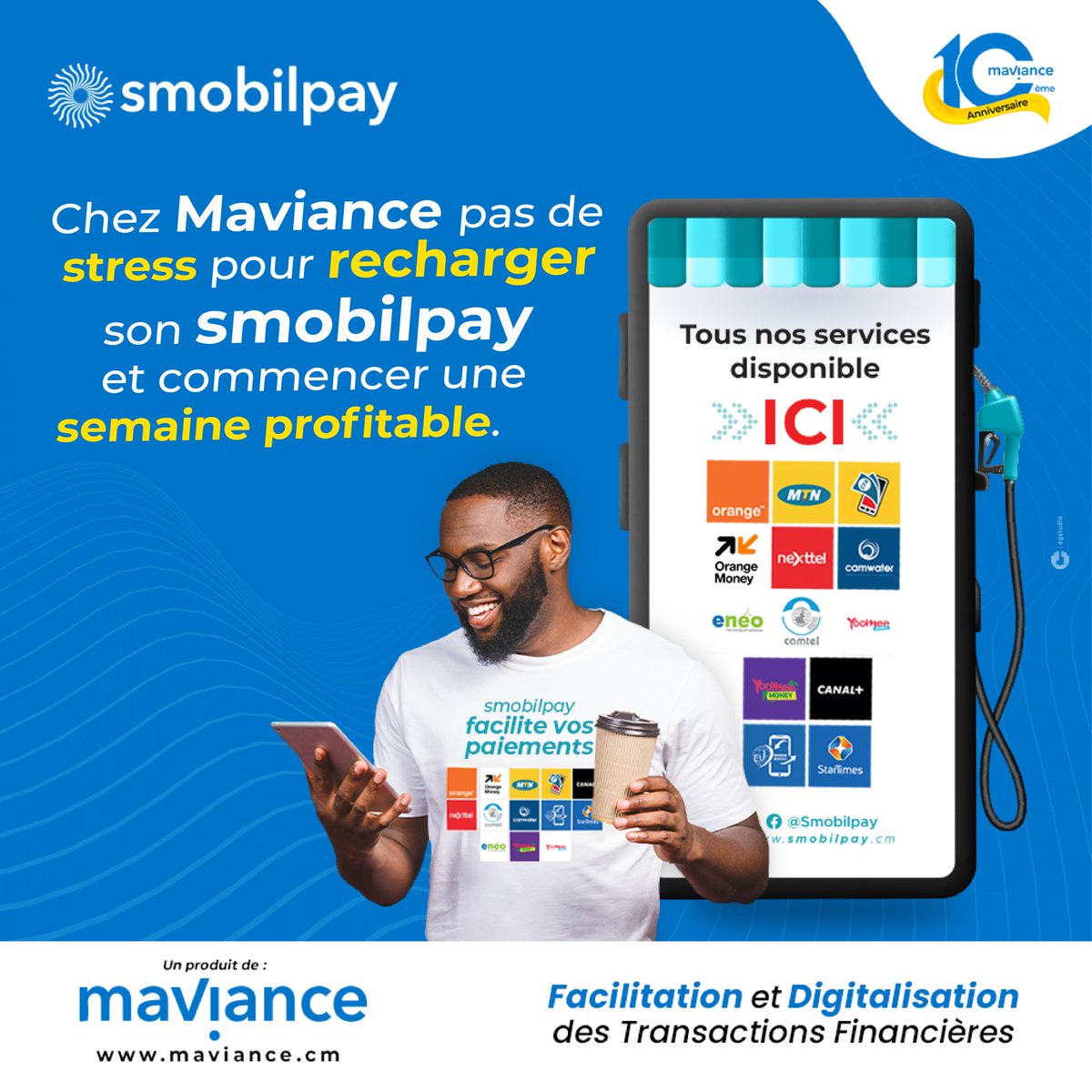 Chez Maviance pas de stress pour recharger son smobilpay et commencer une semaine profitable