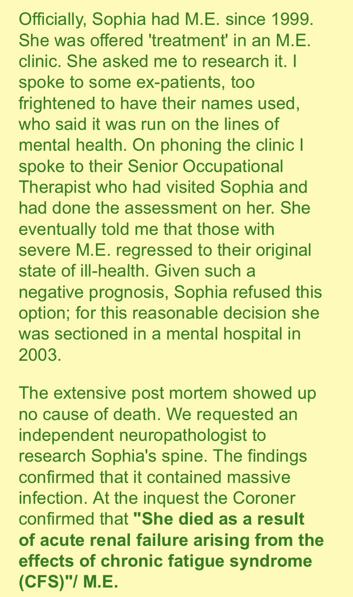 arisonsned's tweet photo. #SevereMEday Sophia Mirza‘s Birthday. Sectioned for having very severe ME and refusing Graded exercise and CBT. 
After eventually being released, she died at home.
Criona Wilson her Mother -
https://t.co/IBwKNXkjeY

#SpwME #MyalgicEncephalomyelitis https://t.co/pXW8Mrm2Jm https://t.co/w1LM9ldDLr