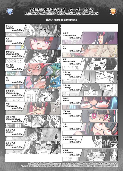 アップデート毎に順番変わるからDSliteに手間かけないよう日英両対応の新目次つくった(誤字ないか不安がありすぎる)
ver1.4.000で目次2の右側半分ちょいまで埋まるはず 