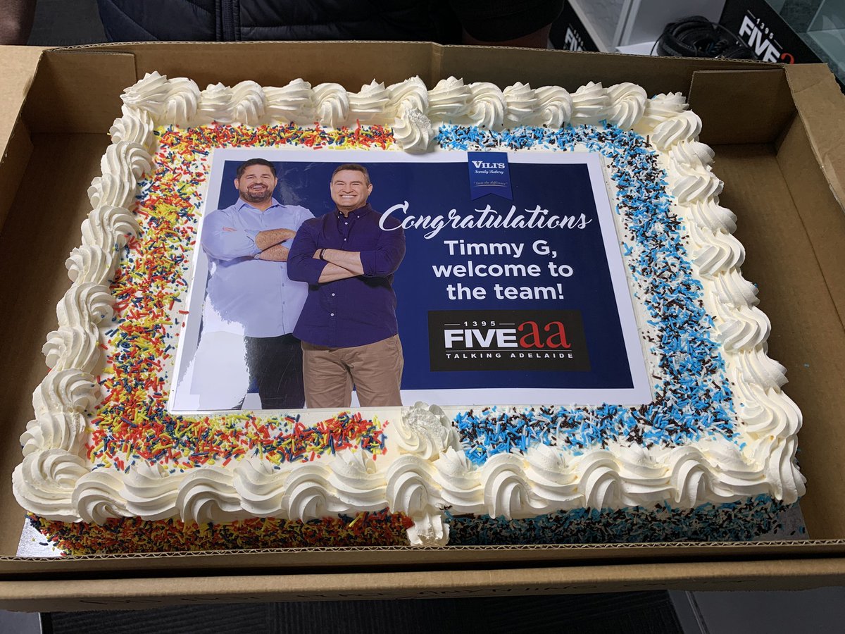 Thanks so much to Ben from <a href="/VilisBakery/">Vili's Bakery</a> and the great Tony Modra for this cake to celebrate Tim’s first show.