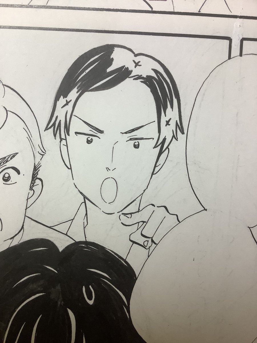 キャラクターにモデルがいることは殆どないのですが、ちょっとだけ出てきてセリフのあるモブとかは、顔を考えるのが手間で、その時テレビに出てた人をそのまんま描いてしまうことがあります

さてこの二人のモデルは誰でしょう?

#犬とサンドバッグ 