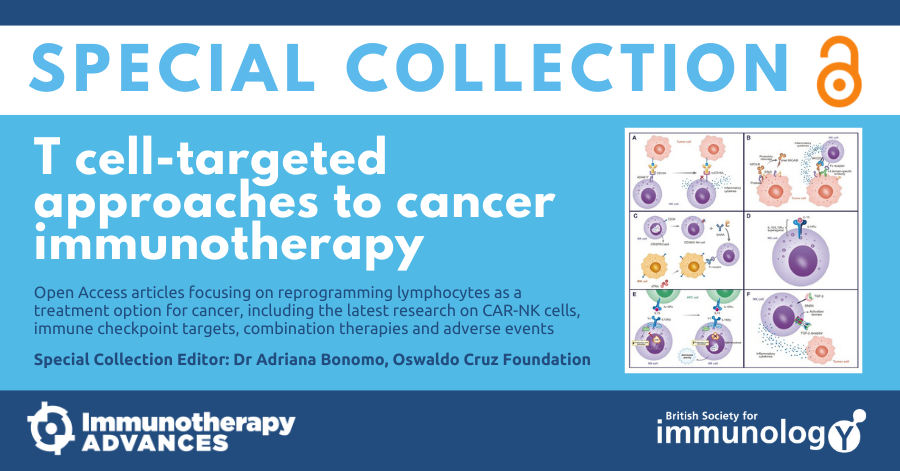 Immunotherapy Advances Journal (@imtadvances) on Twitter photo Read our latest Special Collection led by Dr Adriana Bonomo <a href="/fiocruz_en/">Fiocruz in English</a> ⭐
This collection includes 5 reviews & research articles on engineered #Tcells as a treatment option for #cancer 🎯
#OpenAccess read here 🔓bit.ly/3Nh04aJ Read our latest Special Collection led by Dr Adriana Bonomo <a href="/fiocruz_en/">Fiocruz in English</a> ⭐
This collection includes 5 reviews & research articles on engineered #Tcells as a treatment option for #cancer 🎯
#OpenAccess read here 🔓bit.ly/3Nh04aJ