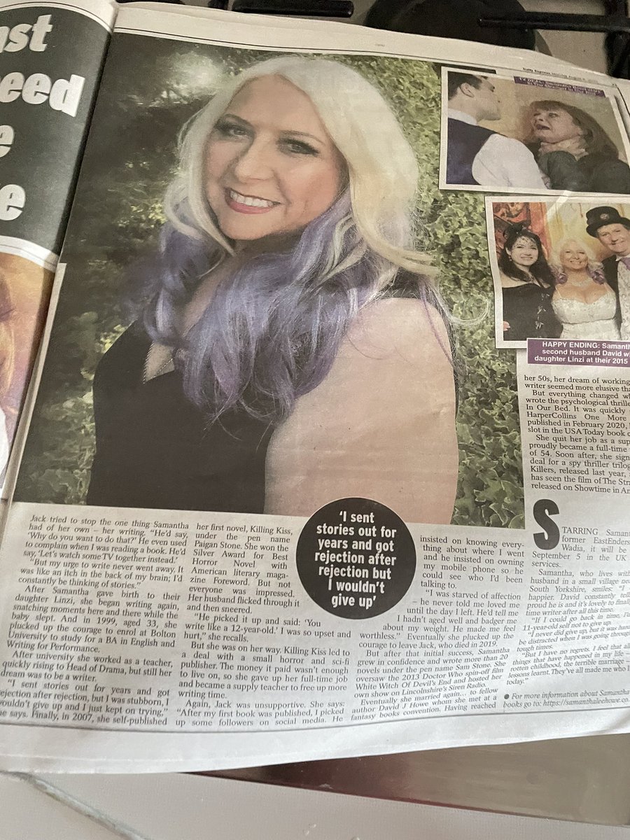 What a great article on #bestselling #author turned #screenwriter @SamanthaLHowe in todays @Daily_Express #SueCrawford . @buffalo_dragon  @terri_dwyer @Onemorechapter