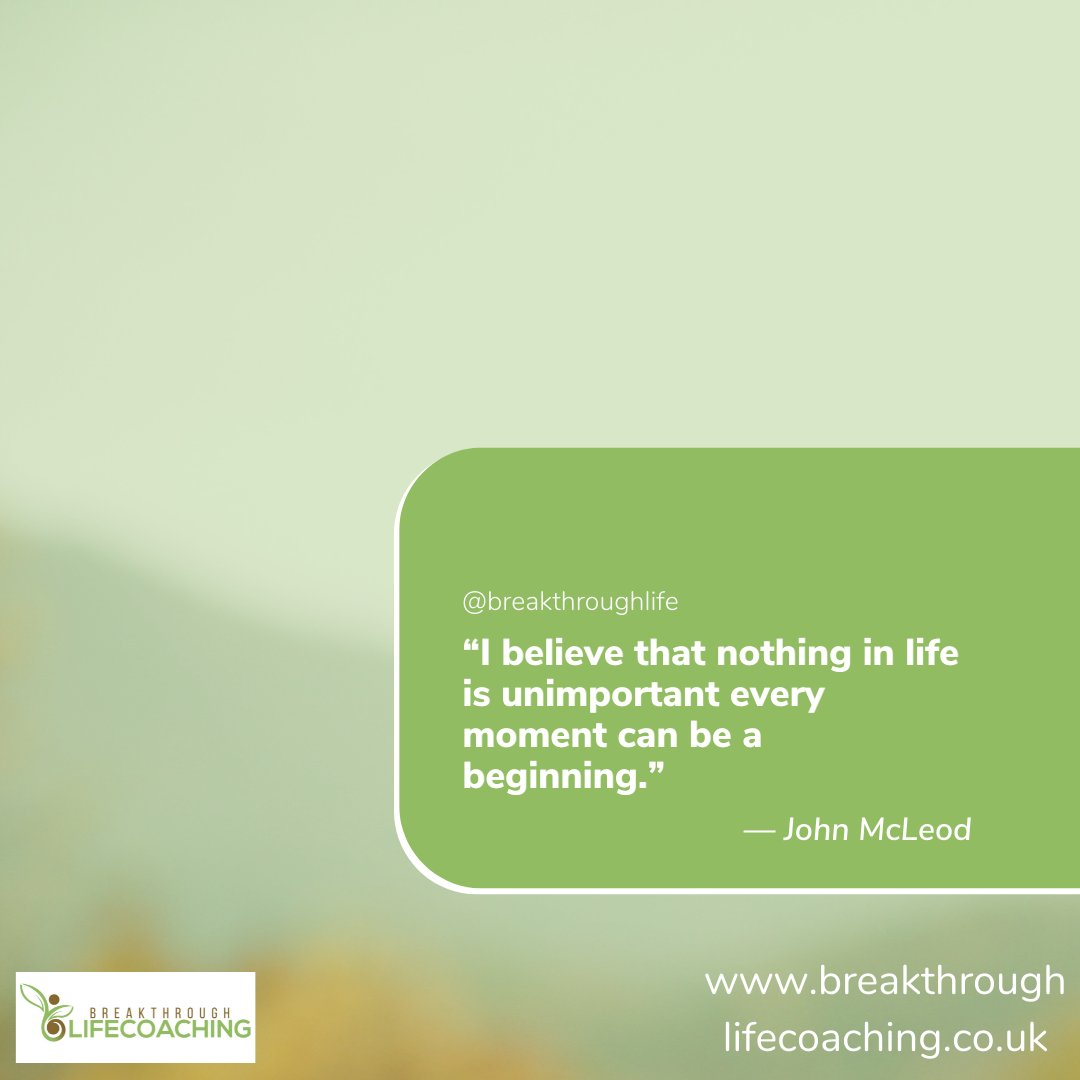 davidbreakerBLC's tweet photo. “I believe that nothing in life is unimportant every moment can be a beginning.”

— John McLeod

#breakthroughlifecoach #breakthroughlife #qoutesaboutlife #qoutes #motivational https://t.co/2cl4Lavm7G