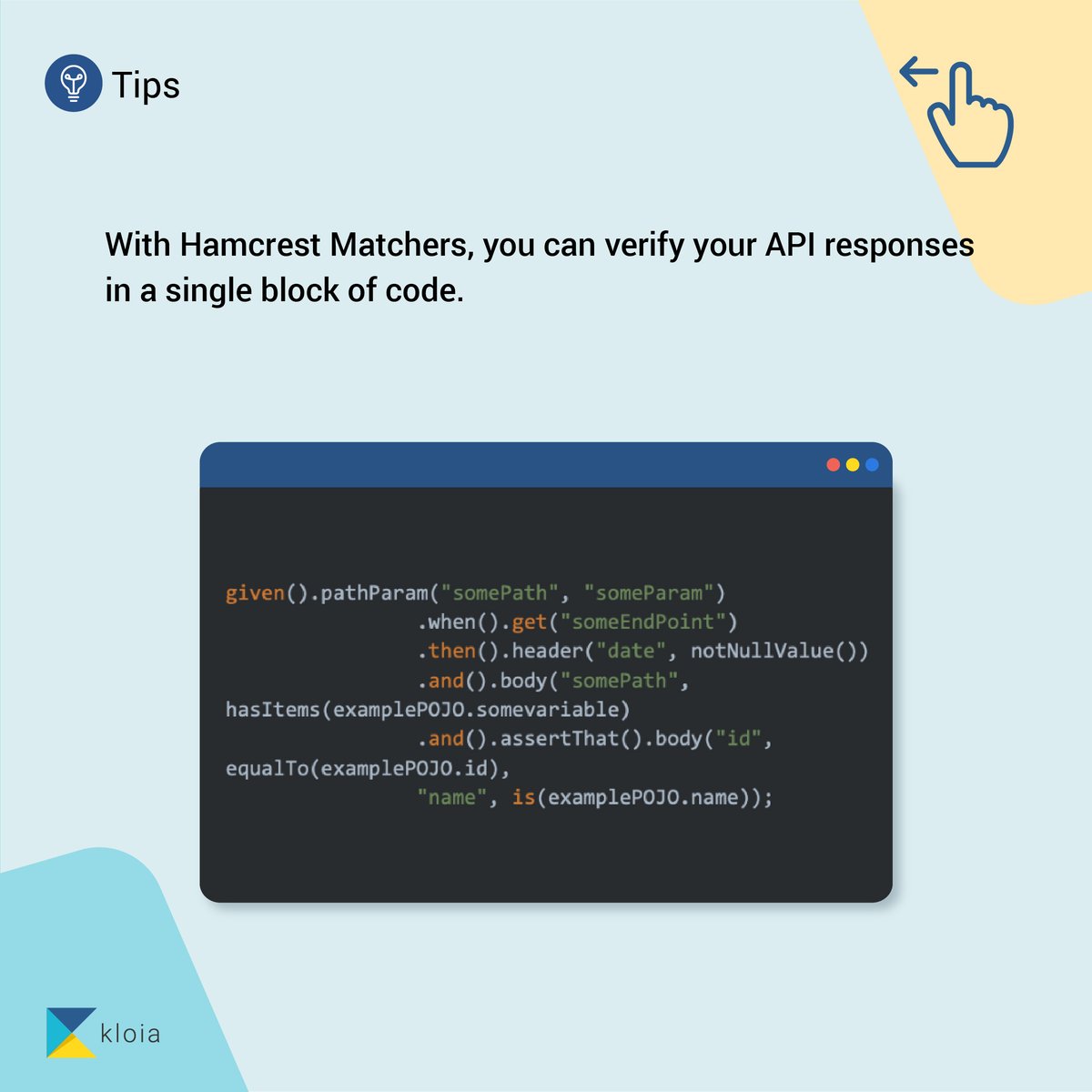 kloia_com's tweet photo. Four quick tips that could make your daily development easier - have you used these before?
#tips #kloiatips #software #json #programminglanguage #dotnet #api #Hamcrest https://t.co/eq7f14cX7J